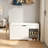 Entryway Bench With Shoe Storage,Adjustable 3Tier Flipup Drawers & Hidden Cabinet,Spacesaving Shoe Organizer,Triple Storage And Modern Design,For  Hallway And Living Room,White