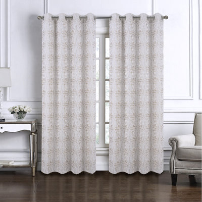 Panneau à œillets tissés en jacquard Luca 84 po