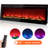 VEVOR Electric Fireplace Linear With Voice Control Black Electric Fireplace with 5000 BTU-703455093