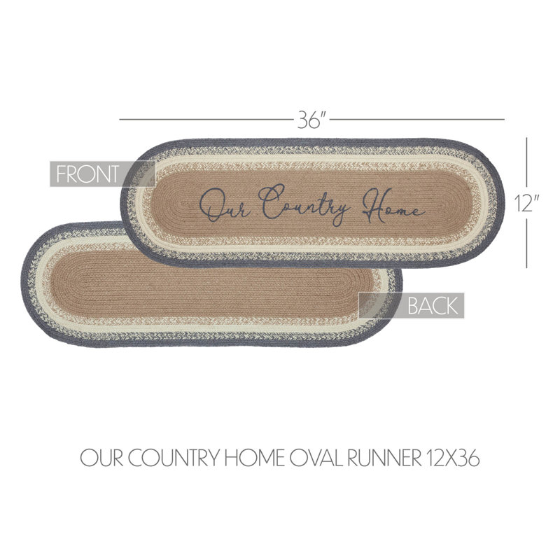 Finders Keepers Our Country Home Oval Runner 12x48, 36" x 12"