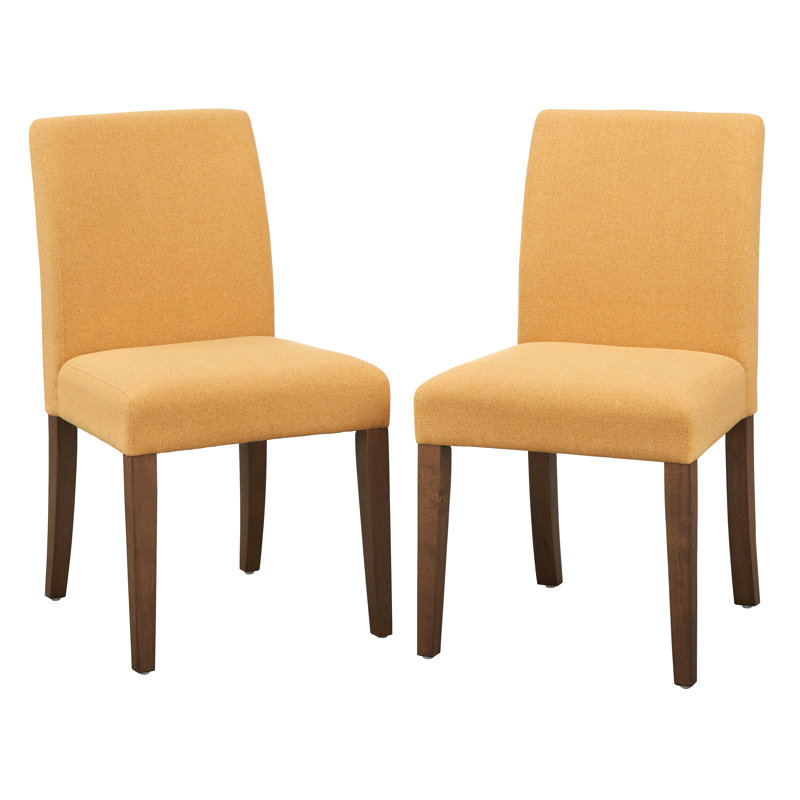 19.25'' H Upholstered Parsons Chair, Sunflower Yellow