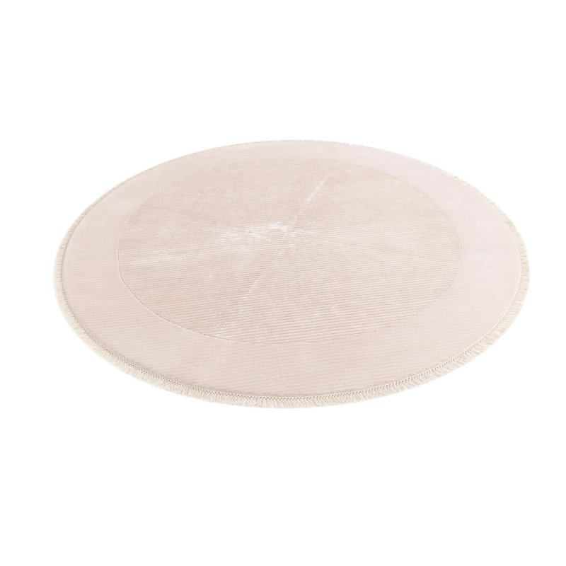 Tapis rond rond Indira Peach