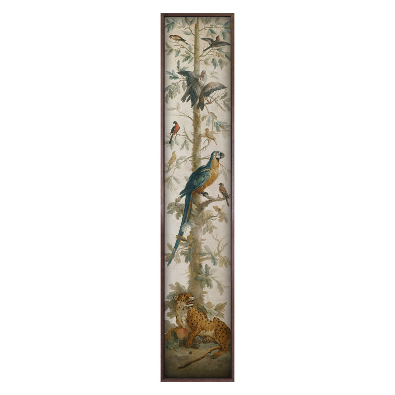 «Tropical Vertical Peinture 3» par Grand archives - reproduction sur toile flottante, Noyer