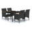  Garden Dining Set Grey And Black-1472754161-1472754162-1472754125