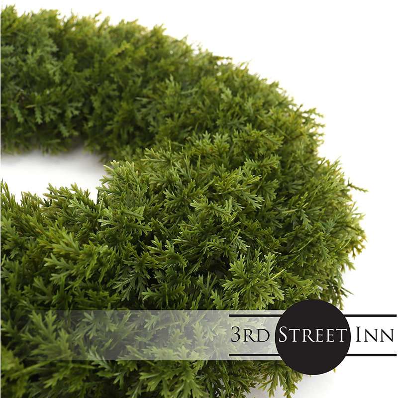 Faux Fir Wreath, 3" H x  16" W x 16" D