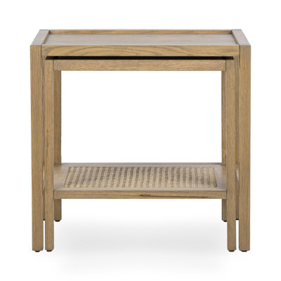 Devin Oak Wood Nesting End Table