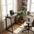 31.5" Folding Desk for Small Spaces, Compact Writing Computer Table with Metal Frame, Black-2108345460