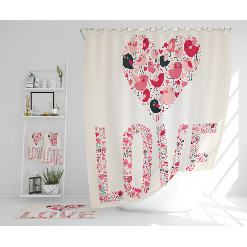 Nateal Polyester Shower Curtain Set