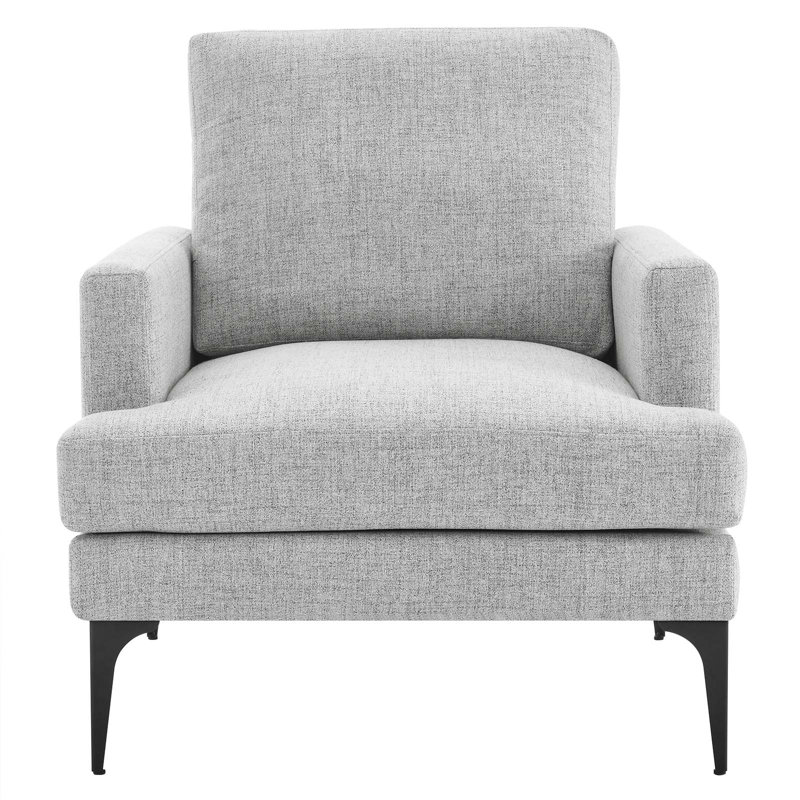 Fauteuil Modway Evermore, Gris clair