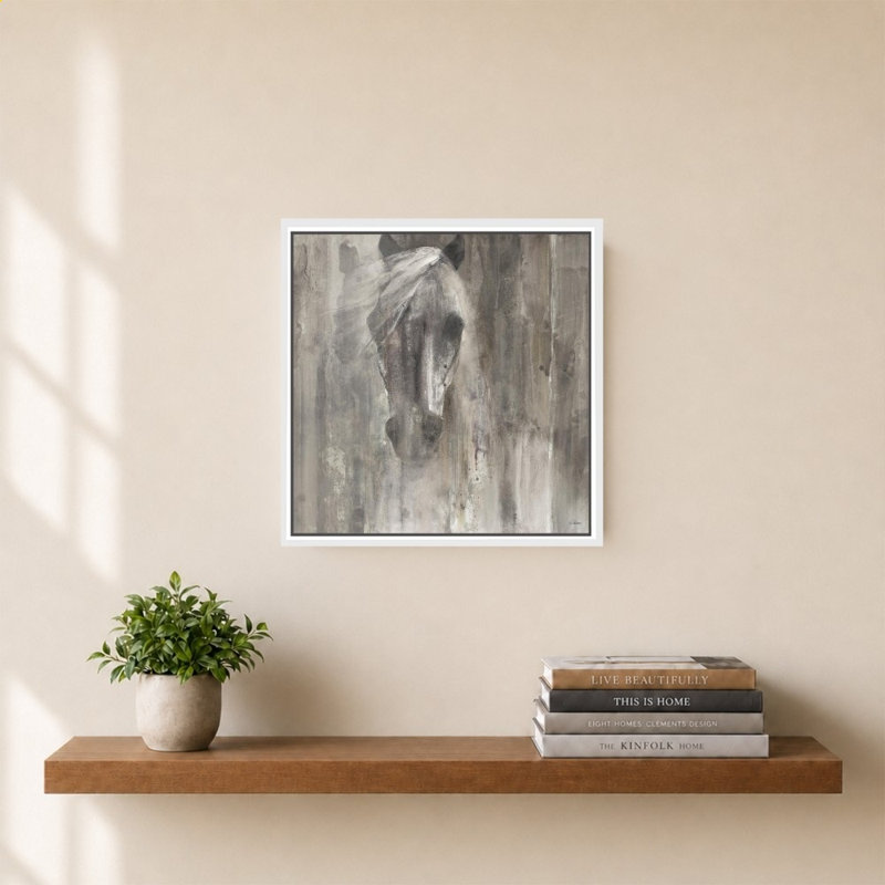 Shadow Light by Albena Hristova - Graphic Art on Canvas, 28" H x 28" W, White