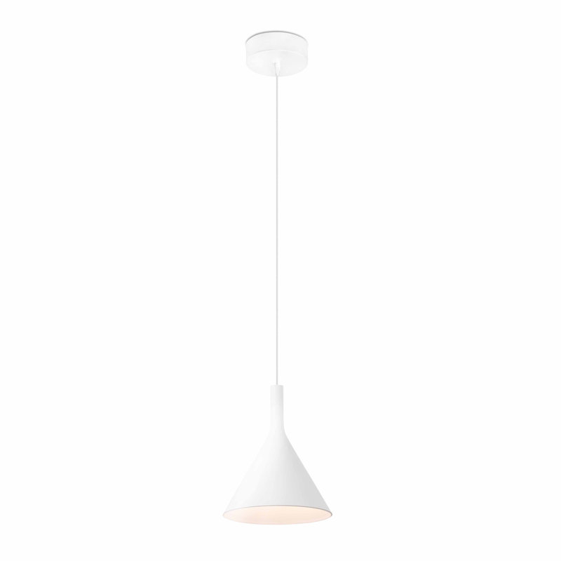 Daniela 1 - Light LED Pendant, White, 171.5cm H x 16.5cm diameter