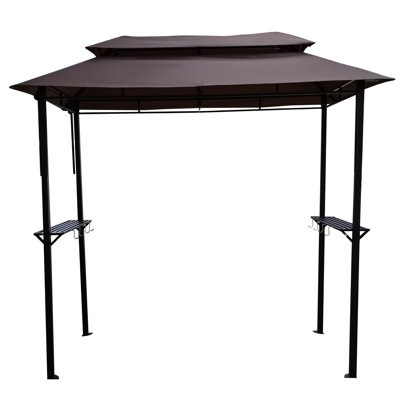 Steel Frame Grilling Gazebo - To Different Weathers 8X4ft Tent With Smoke Venting Feature Clean Experience