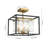 Gilbertsville 4-Light Rippled Glass Square Semi-Flush Mount