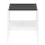 Table de bout grise en verre trempé de 2 couches, design d'intérieur moderne, l 19,1 po x l 15,09 po x H 21,11 po, pour un espace de vie élégant 2 tables rectangulaires à usage domestique, plateau de table avec capacité de charge de 110 lb, structure stable