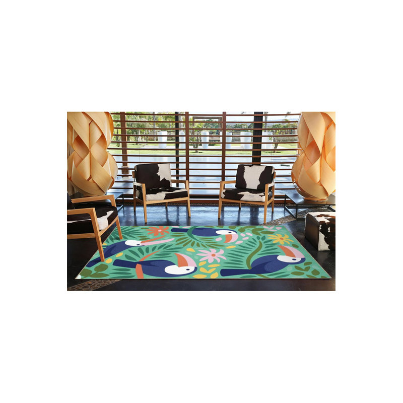 Tapis vert tissé à rayures vert, Tapis de couloir 3 pi 3 po x 9 pi 10 po