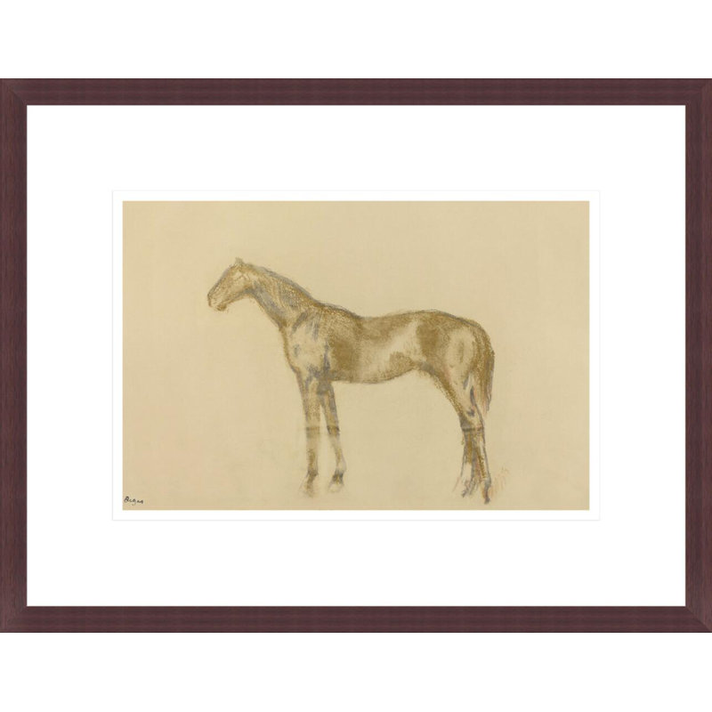 «Horse» par Edgar Degas - impression giclée sur cadre, H 13,04 po x l 16,75 po