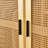 Solid Pine Wood Rattan Cabinet with 2 Drawers-1492822185