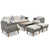 Beige Cushion/Gray Frame