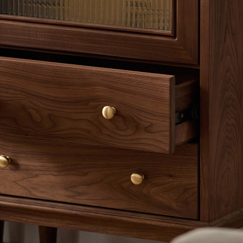 Pure solid wood black walnut bookcase