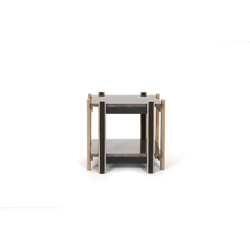 Pirwi Marble End Table, Brown, Santo Tomas Marble