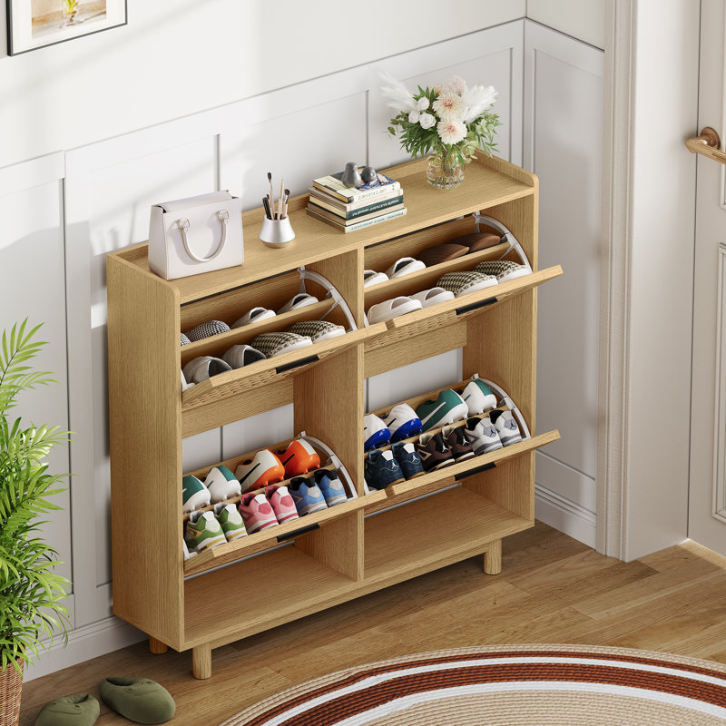 Shoe Storage, Natural Wood