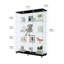 Vitrine à 3 portes avec 4 tablettes en verre-1305373945