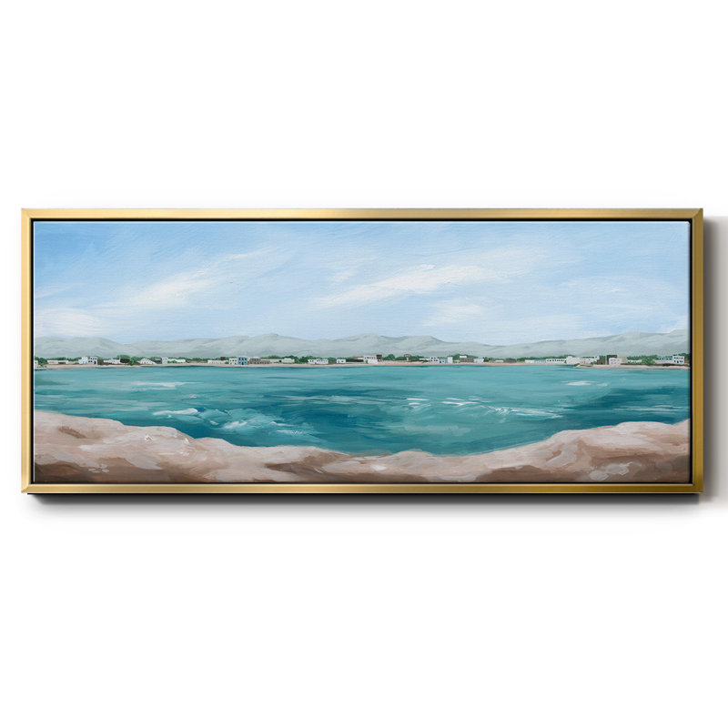 Turquoise Isle III - toile encadrée, H 24 po x l 60 po