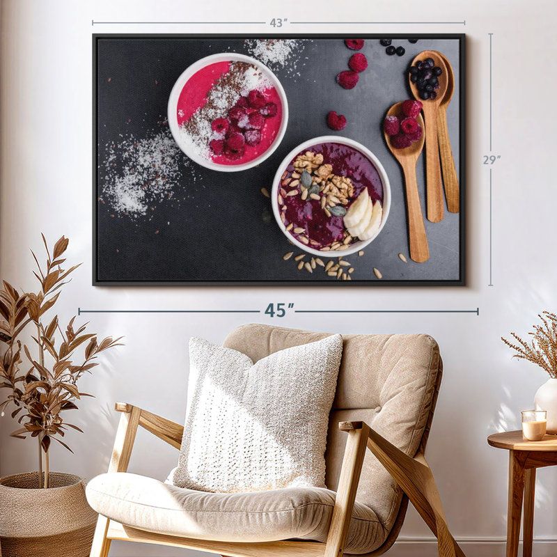 " Blueberries Smoothie Canvas Print ", 29" H x 43" W