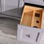Meuble-lavabo double autoportant 60 po avec plateau en pierre reconstituée Almondo-1033547190