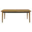 Table de salle à manger de style Mid-Century avec tablier géométrique distinctif et grain de bois naturel, tablier de 30 po de hauteur, 40 po de largeur, 80 po de longueur-2110774800-2110774805