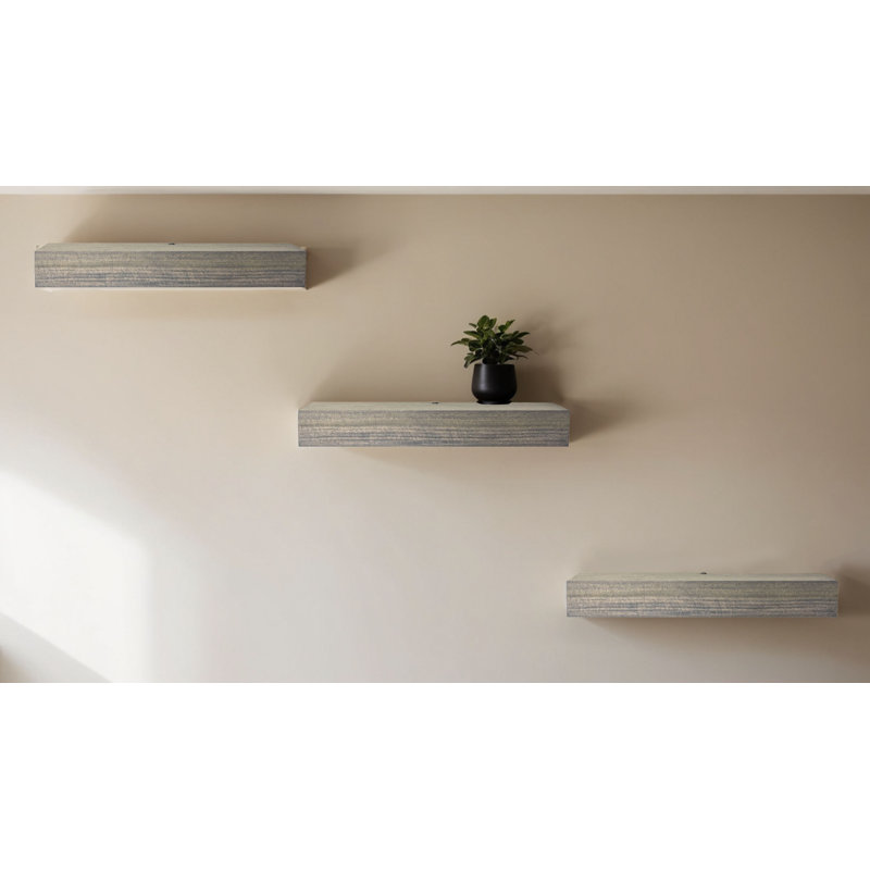 Rayne Poplar Floating Shelves, 4" H x 20" W x 5" D