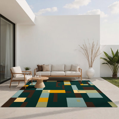 Tapis intérieur et extérieur Mosaic Mountains