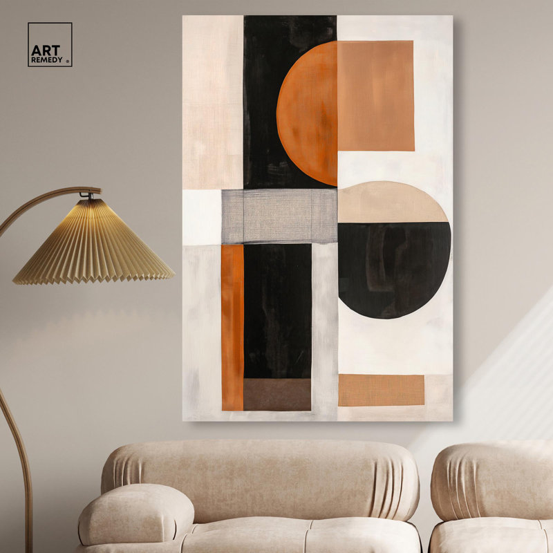 Toile «Divided Circle I» par Art Remedy, H 54 po x l 36 po, Toile tendue