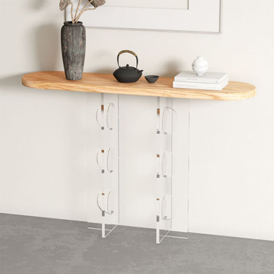 Console moderne en bois massif acrylique