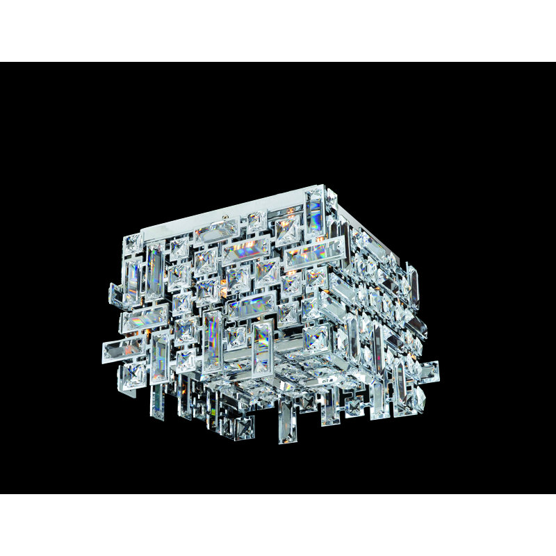 Vermeer 4 LT transparent encastré Allegri, Chrome