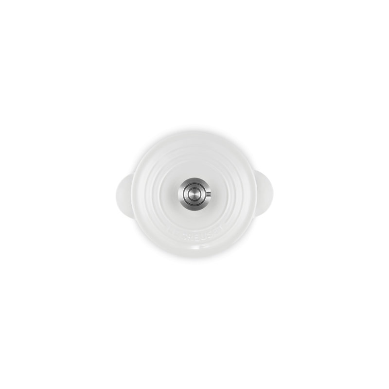 Le Creuset Enameled Cast Iron Signature Round Bread Oven 9.5In - White, Crucible Ss Knob, 9.5 quarts