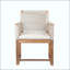 Chaise de salle à manger en bois d'acacia et corde avec coussin lavable (ensemble de 2)-130116623