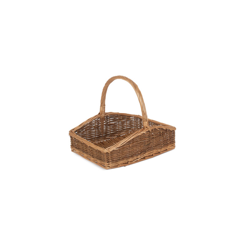 Wicker Garden Trug Basket, 28cm H x 35cm W x 25cm D