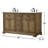 Hermes 60'' Double Bathroom Vanity with Carrara Marble Top-73360083