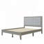 Lit plateforme tapissier en bois massif