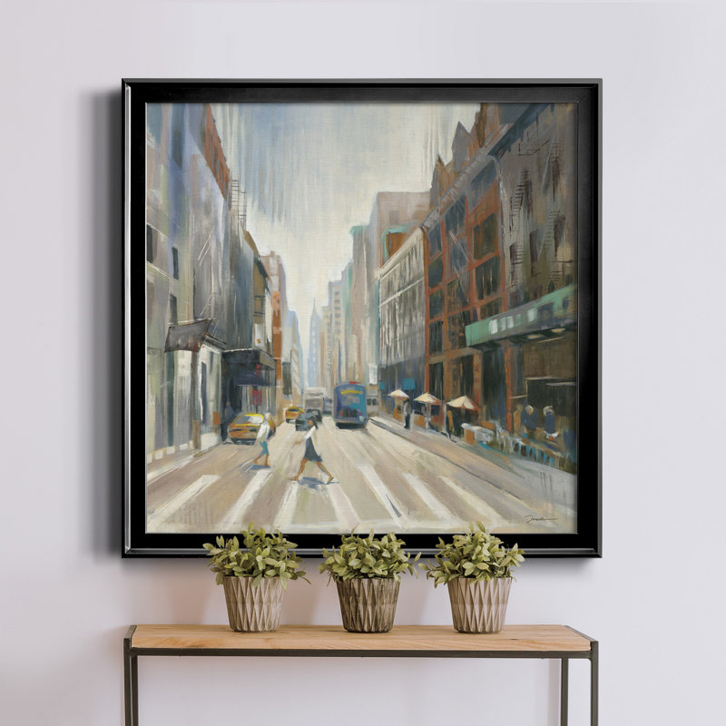 City View - Reproduction d'art sur toile encadrée, Noir, H 34,5 po x l 34,5 po x P 1,5 po