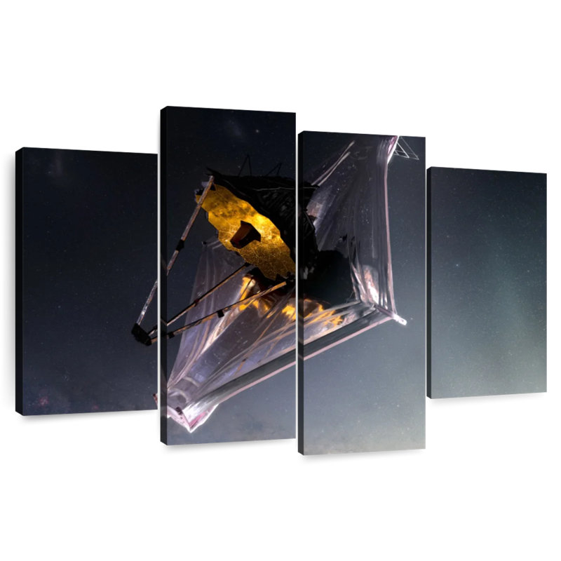 Oberle James Webb's Space Telescope Artist Conception, 32" H x 52" W