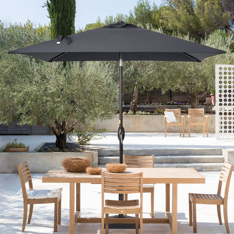 Parasol carré de 78 po Rovner, Gris anthracite