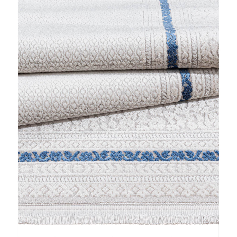 Jarma Tencel Geometric Indoor Rug, Rectangle 6'7" x 9'7"