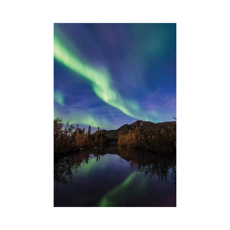 Northern Lights Reflection by Lucas Moore - Wrapped Canvas Print, 101.6 cm H x 66.04 cm W x 3.175 cm D