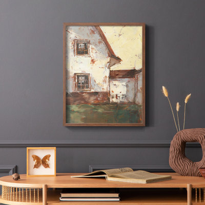 Sunlit Barn I, reproduction encadrée - bois massif