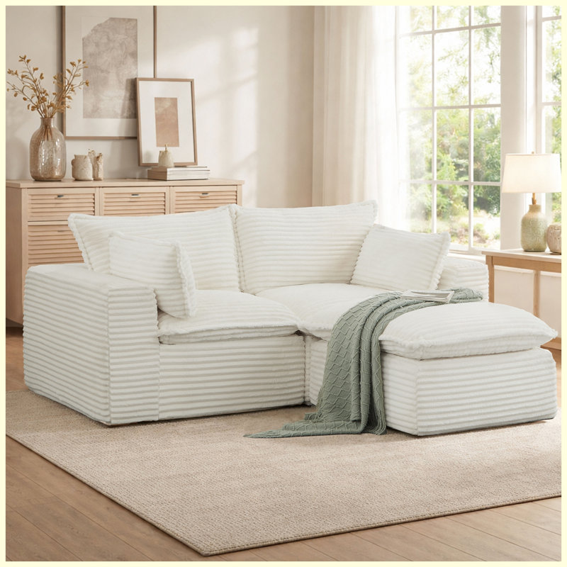 Canapé modulaire rembourré Corduroy