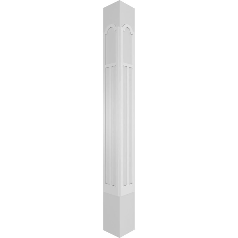 Craftsman Classic Square Non-Tapered Paramount Fretwork Column, 120" H x 11.625" W x 11.625" D