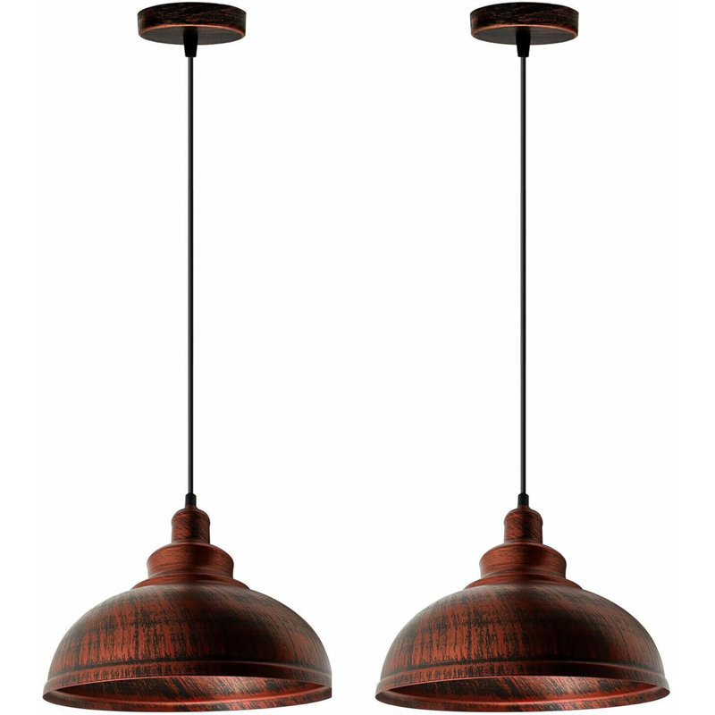 - Light Dome Pendant, Rustic Red