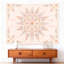 Tapisserie florale mandala décor mural aquarelle décorative pour chambre à coucher salon dortoir esthétique-300523139-300523138